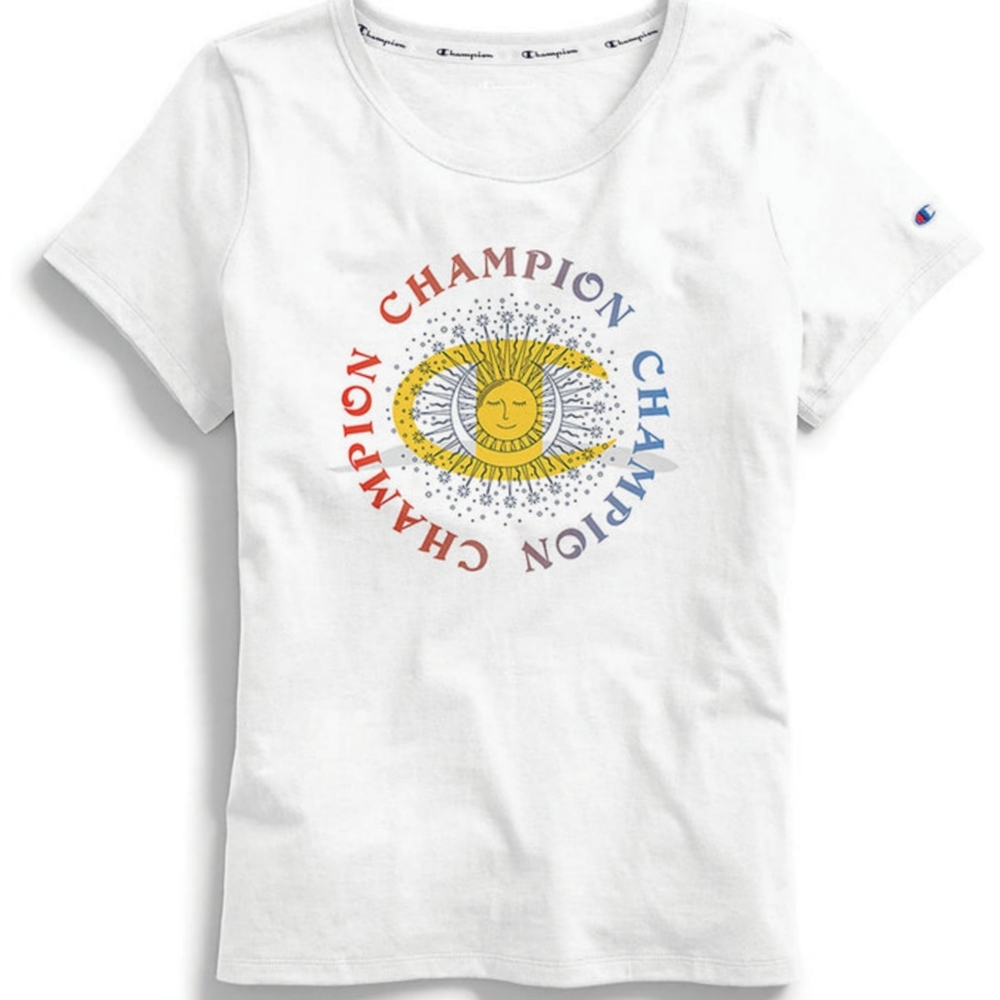 Champion Women's Classic Tee, Celestial Circle Logo T-Shirt